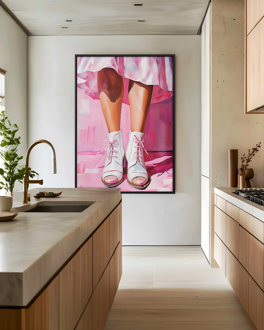 Vrolijke Stappen Kunstwerk-canvas-dibond-plexiglas-wanddecoratie-WallArtistic
