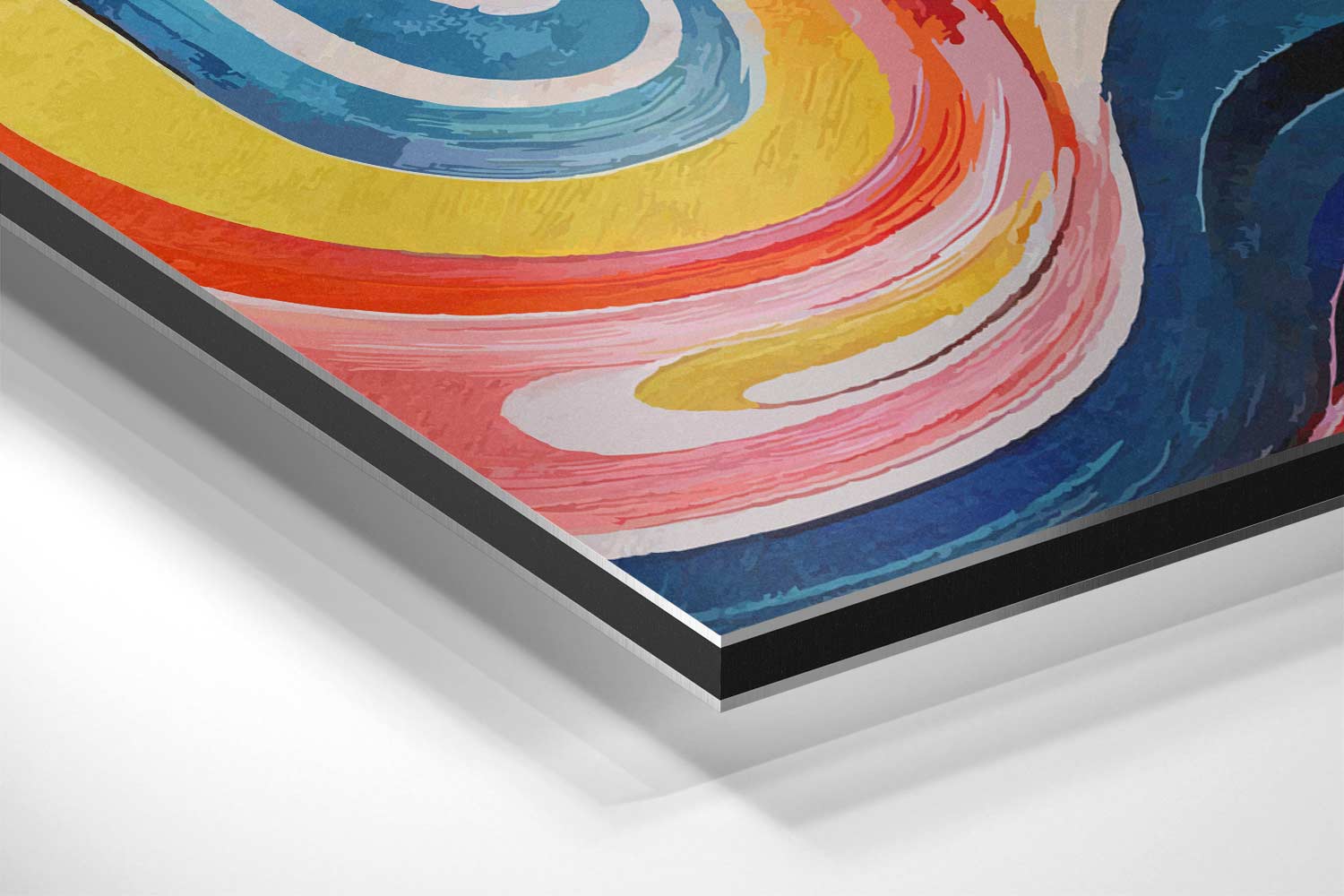 Kleurrijke Golven van Emotie Kunstwerk-canvas-dibond-plexiglas-wanddecoratie-WallArtistic