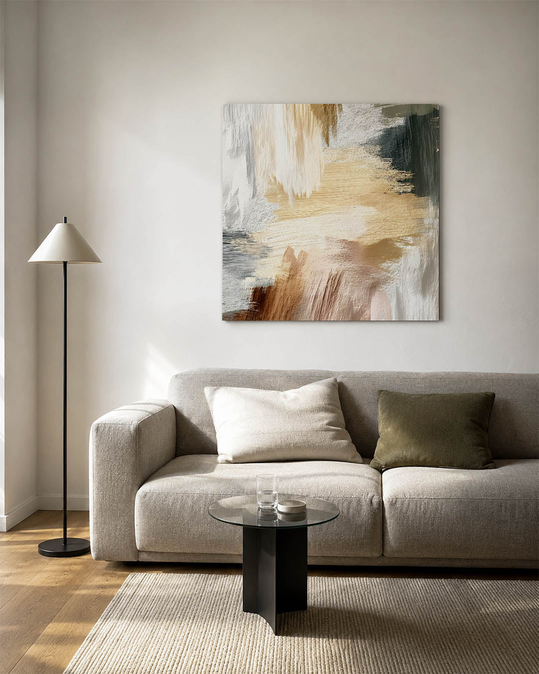 Organische penseelstreken Kunstwerk