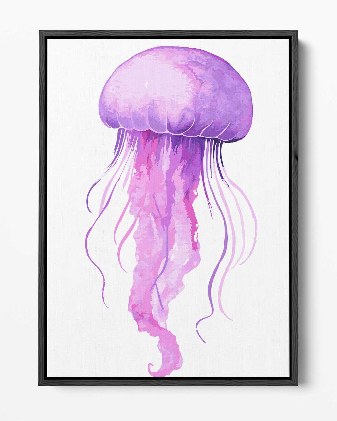 Dromerige Paarse Kwallenprent Kunstwerk-canvas-dibond-plexiglas-wanddecoratie-WallArtistic