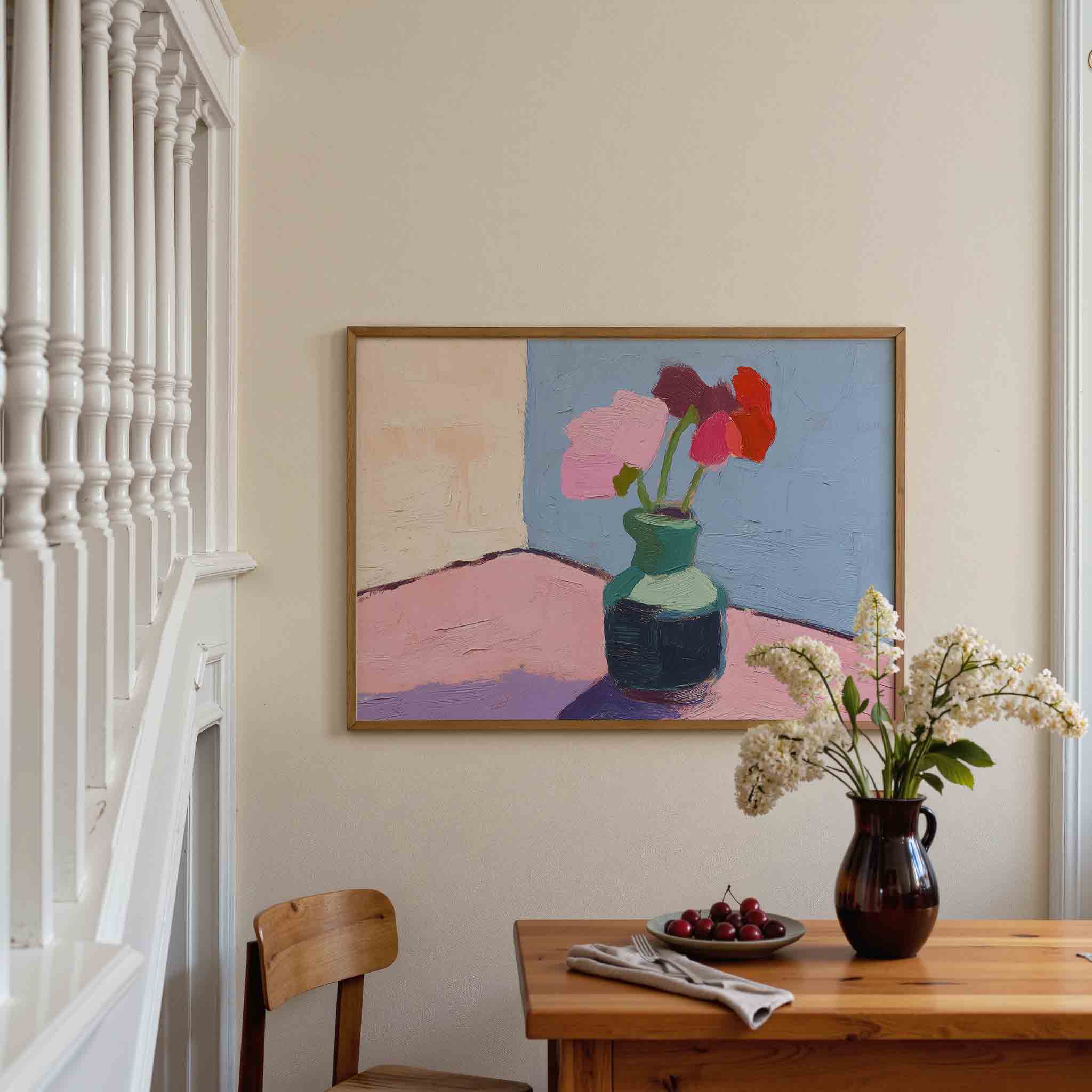 Bloemen in vaas Poster