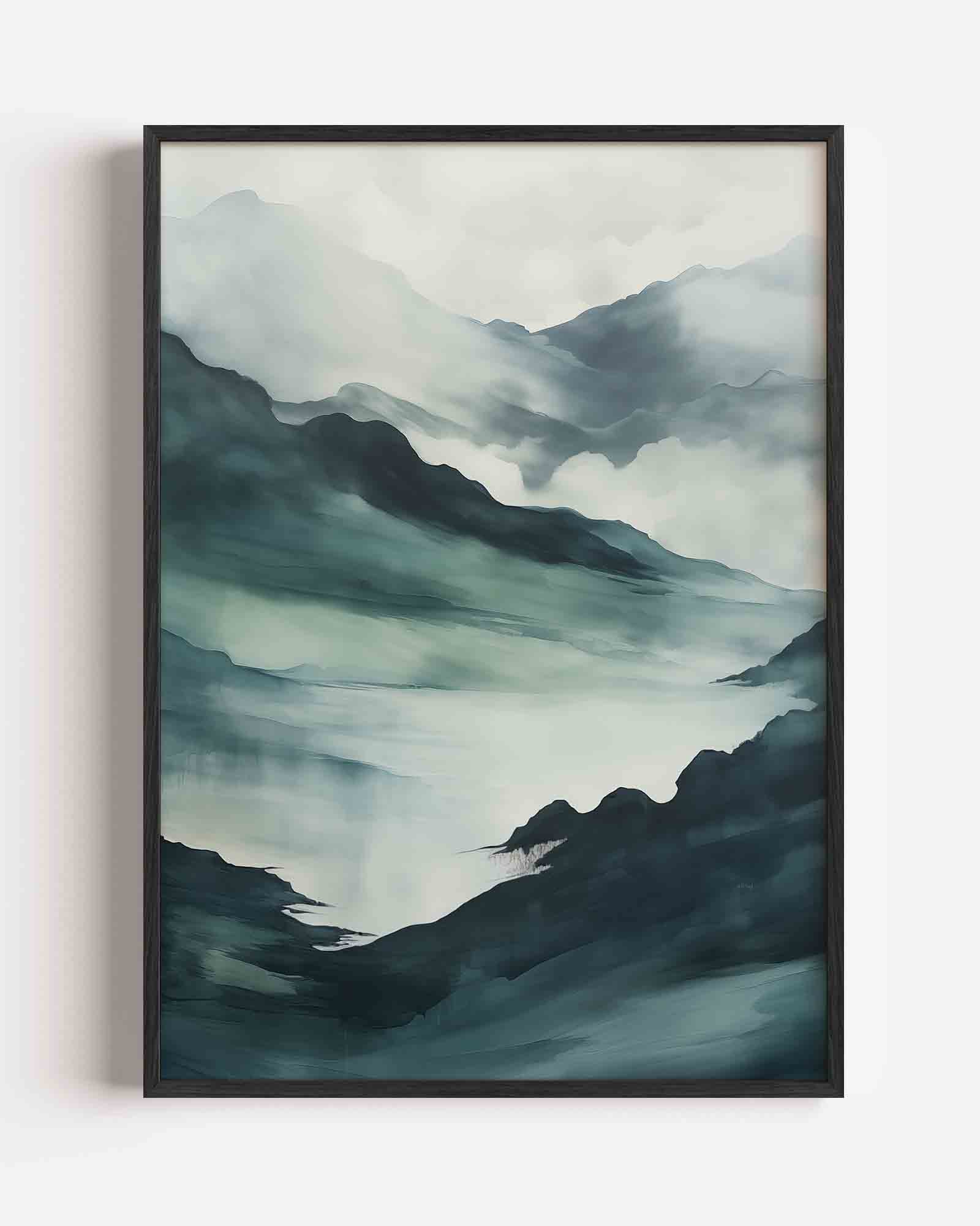Mistige bergen Poster