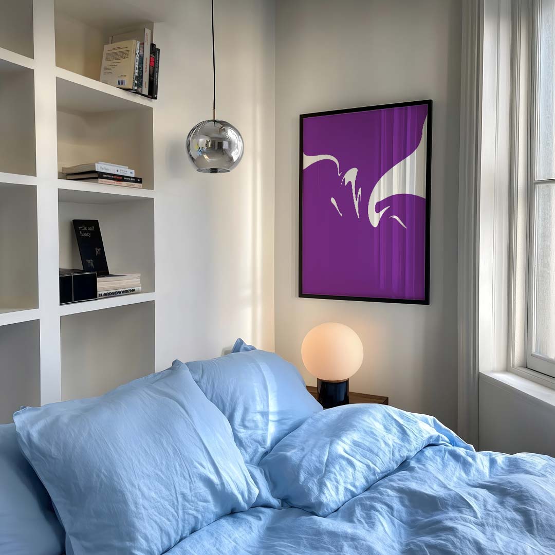 Stijlvolle Paarse Abstracte Kunstposter-WallArtistic