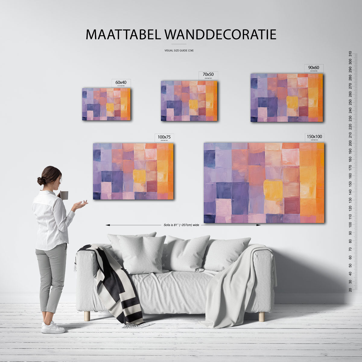 Kleurrijke vlakken Kunstwerk