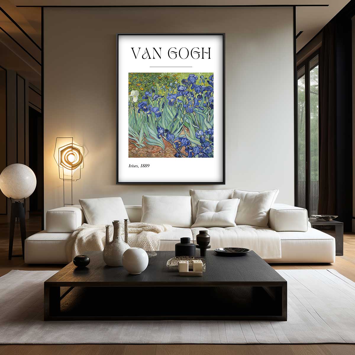 Van Gogh's Irissen 1889 Kunstwerk-canvas-dibond-plexiglas-wanddecoratie-WallArtistic