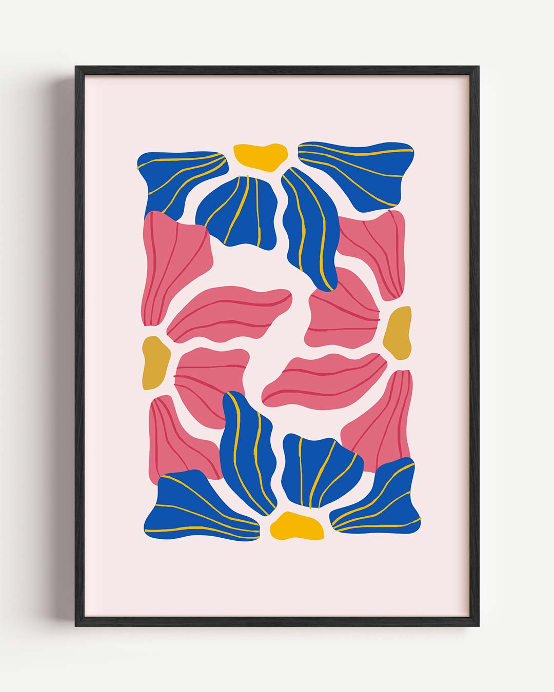 Vrolijke Bloemenabstractie Poster