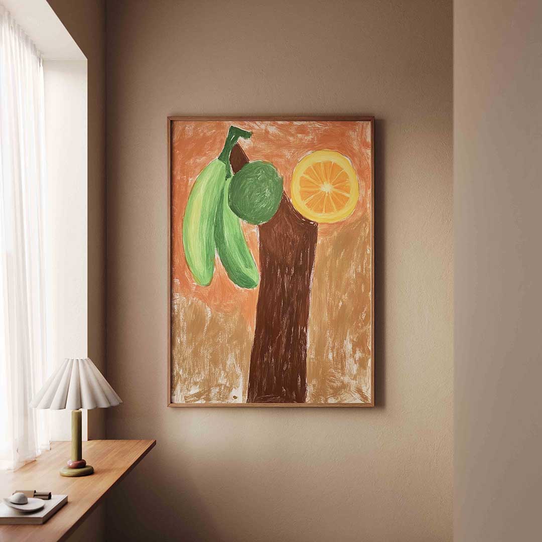 Fruit en boomstam Poster
