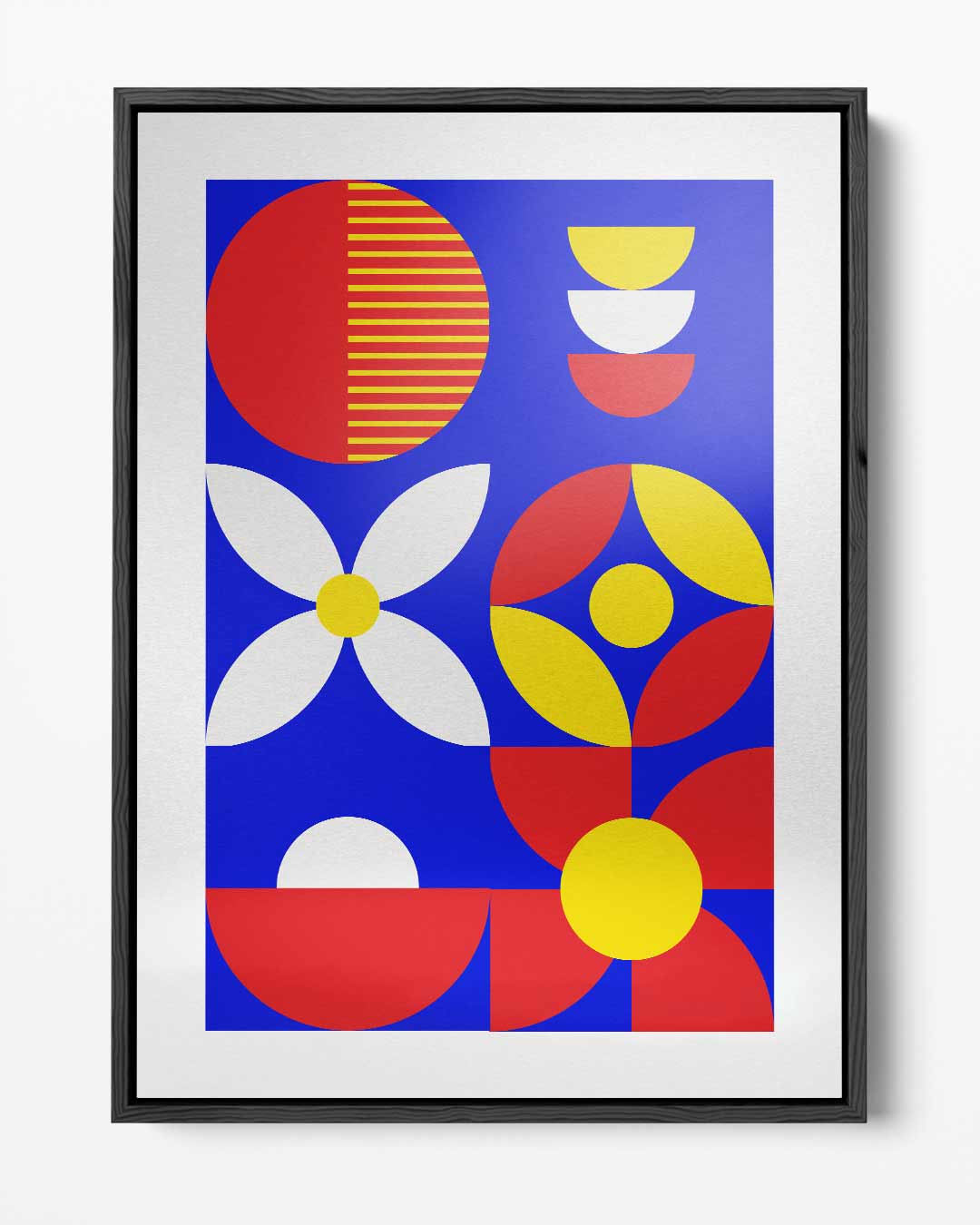 Kleurrijke Geometrische Abstractie Kunstwerk-canvas-dibond-plexiglas-wanddecoratie-WallArtistic