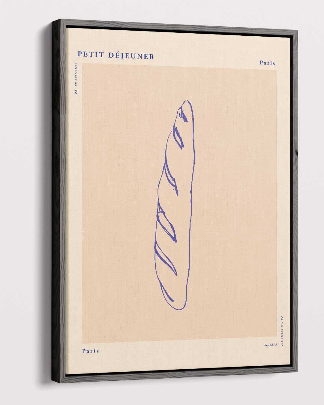Minimalistische Baguette Illustratie Kunstwerk-canvas-dibond-plexiglas-wanddecoratie-WallArtistic
