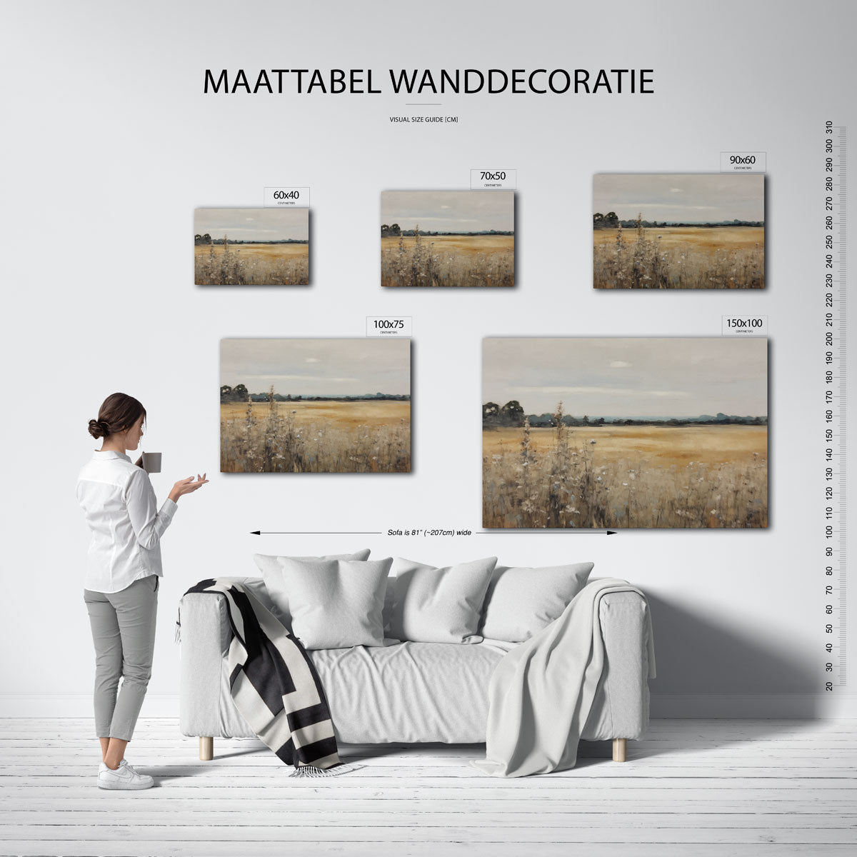 Rustig landschap Kunstwerk