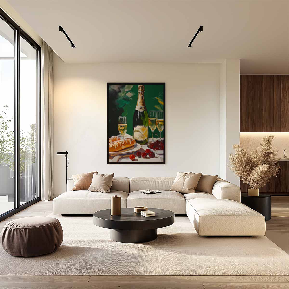 Droomachtige Brunch Tafereel Kunstwerk-canvas-dibond-plexiglas-wanddecoratie-WallArtistic