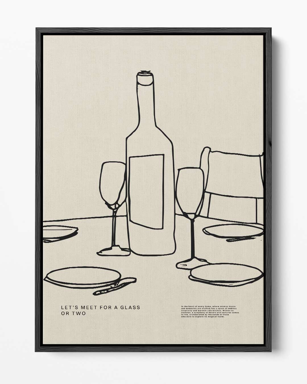 Gezellig aan tafel Kunstwerk-canvas-dibond-plexiglas-wanddecoratie-WallArtistic