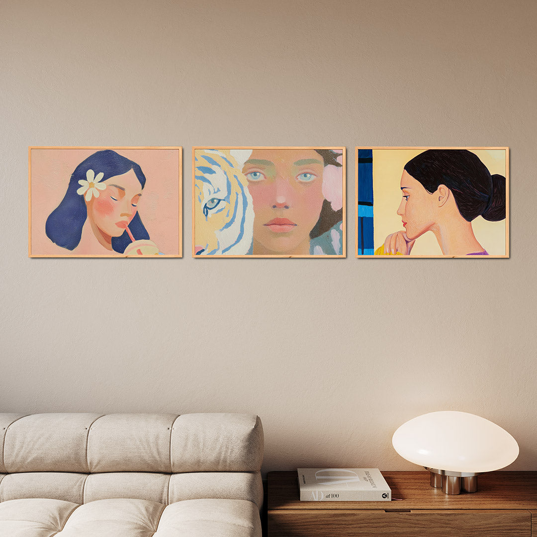 Zachte portretkleuren Posterset