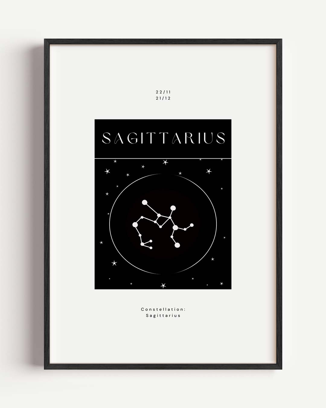 Stijlvolle Boogschutter Constellatie Poster