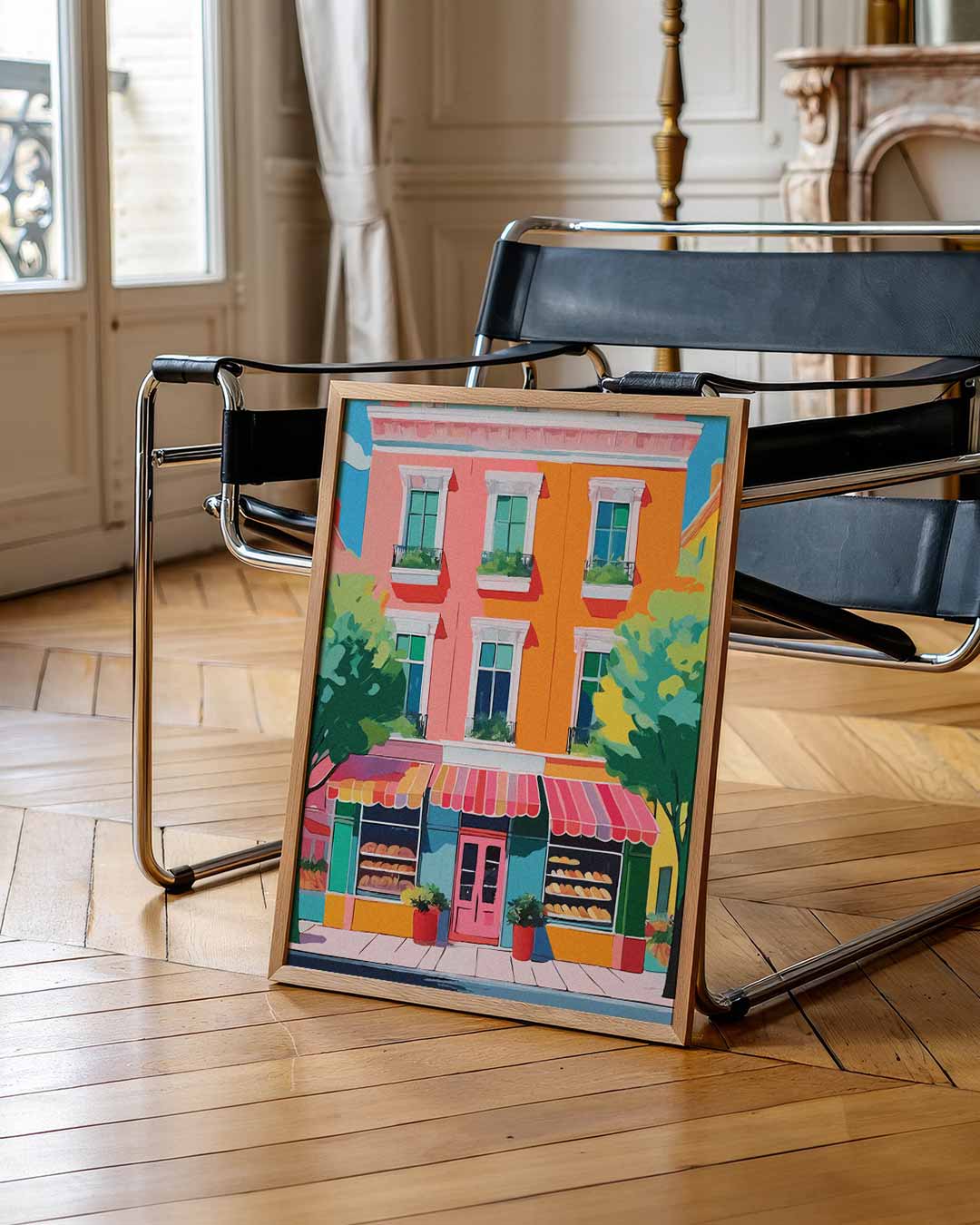 Kleurrijk Straatgezicht Poster