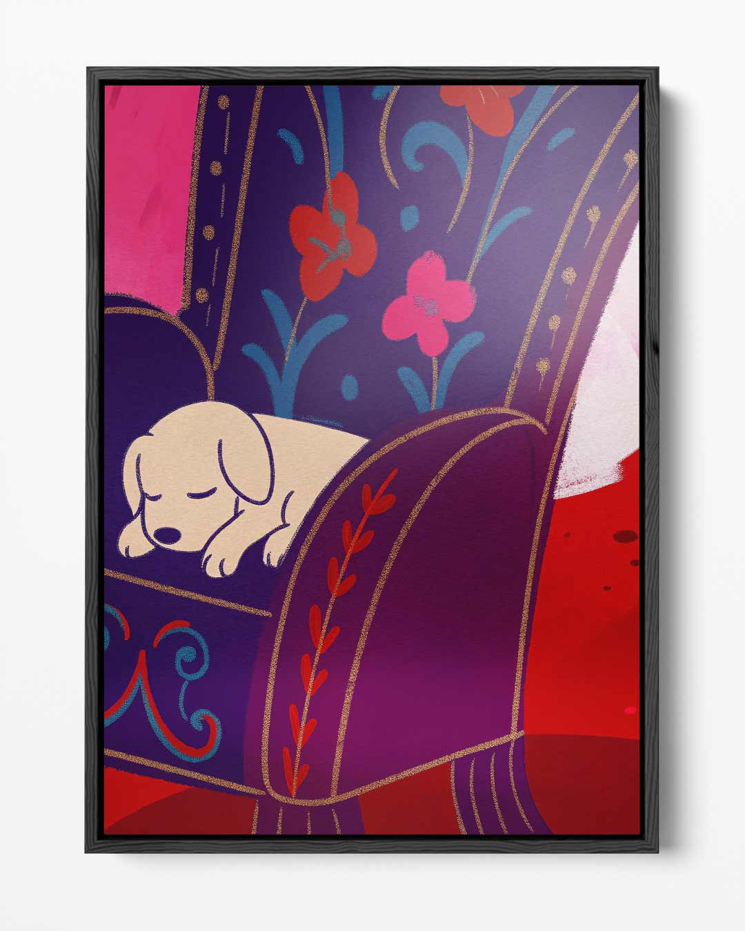 Snoezige Hondendroom Kunstwerk-canvas-dibond-plexiglas-wanddecoratie-WallArtistic