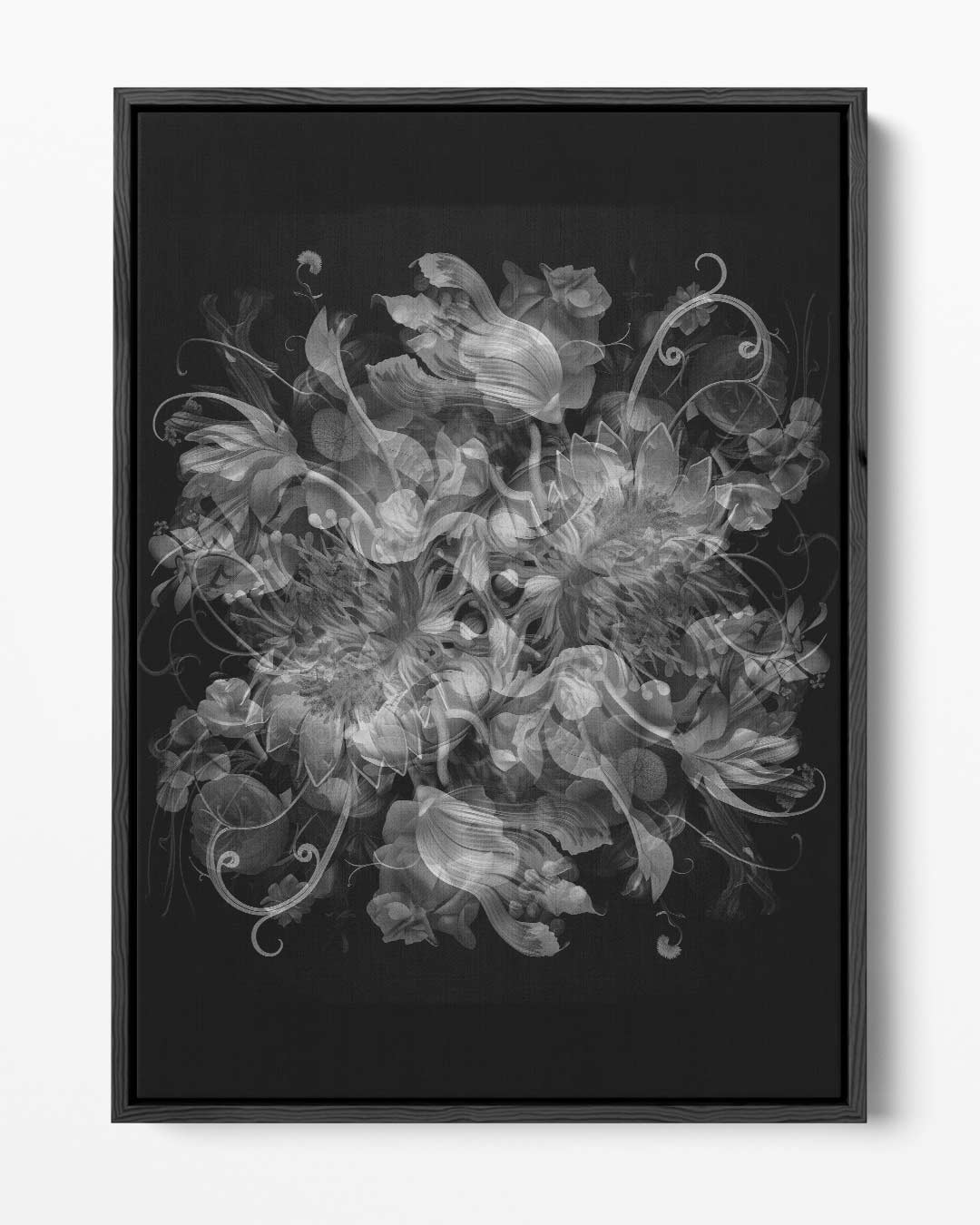 Mystieke Bloemenfantasie Kunstwerk-canvas-dibond-plexiglas-wanddecoratie-WallArtistic