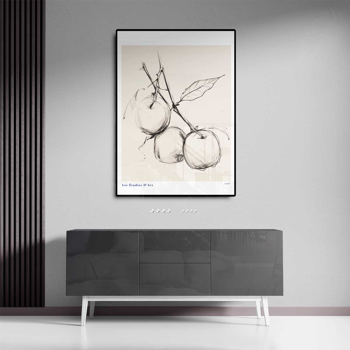 Simpele Schets van Appels Kunstwerk-canvas-dibond-plexiglas-wanddecoratie-WallArtistic