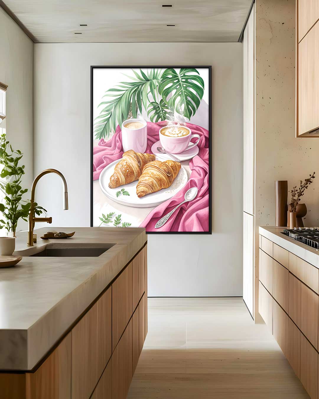Ontbijtgenot in Stilleven Kunstwerk-canvas-dibond-plexiglas-wanddecoratie-WallArtistic