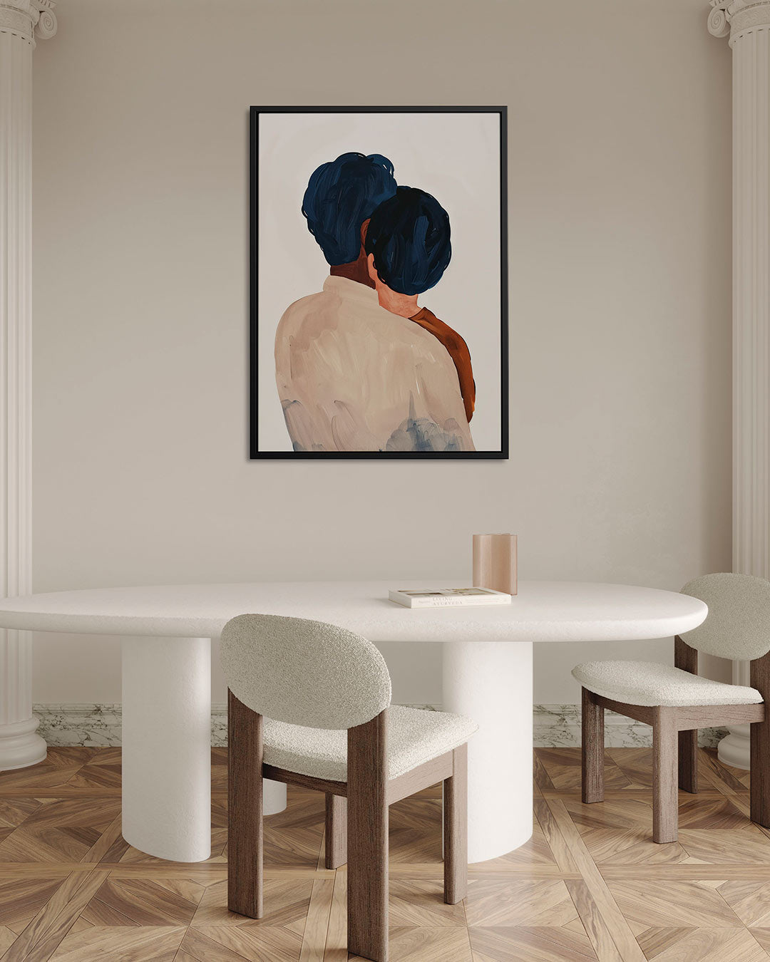 Intieme omhelzing Kunstwerk