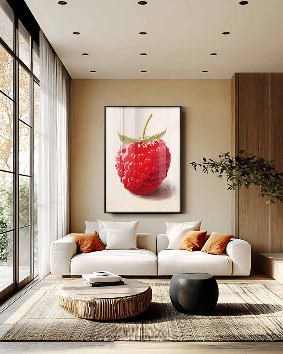 Frisse Framboos Kunstwerk-canvas-dibond-plexiglas-wanddecoratie-WallArtistic