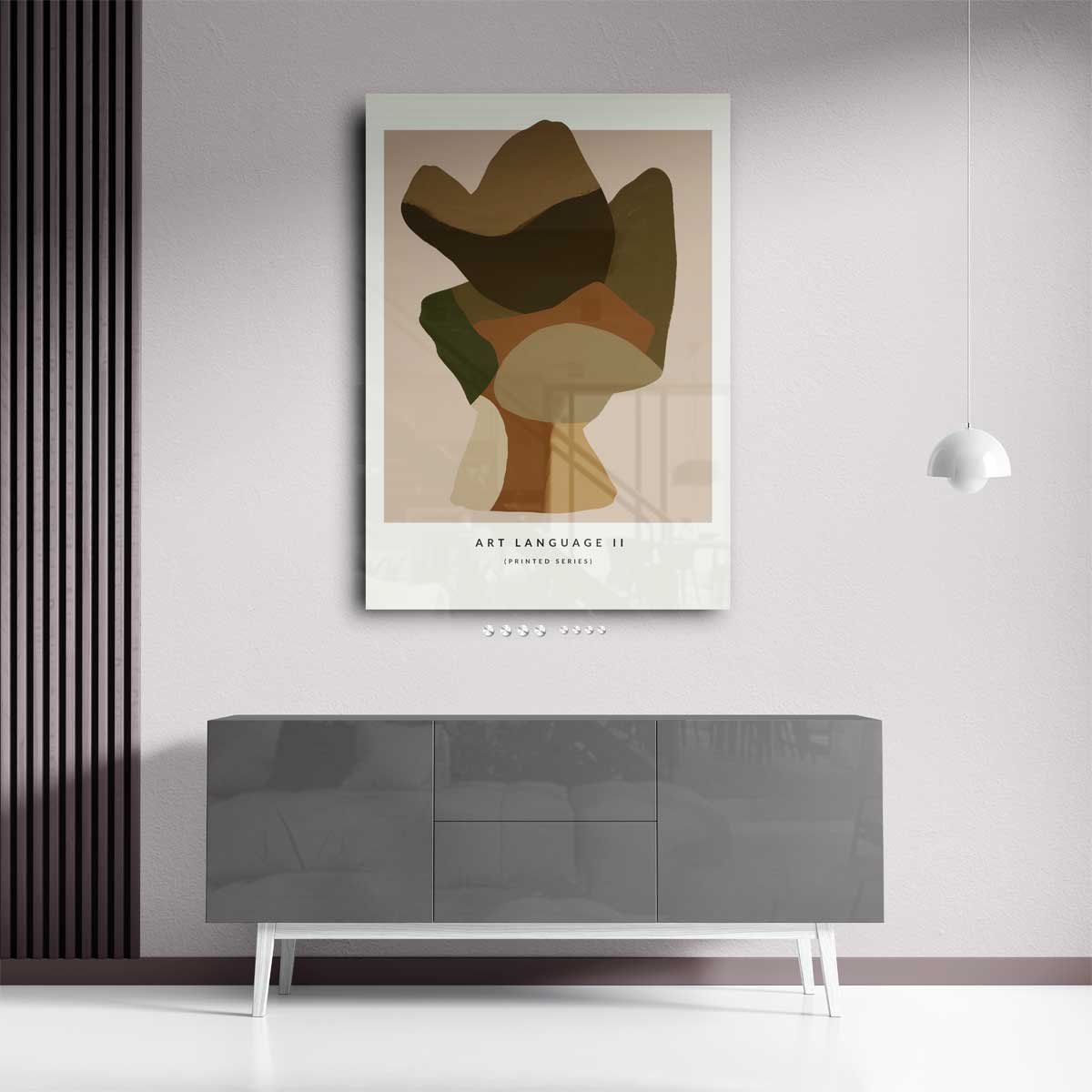 Abstracte Vormen in Aardetinten Kunstwerk-canvas-dibond-plexiglas-wanddecoratie-WallArtistic