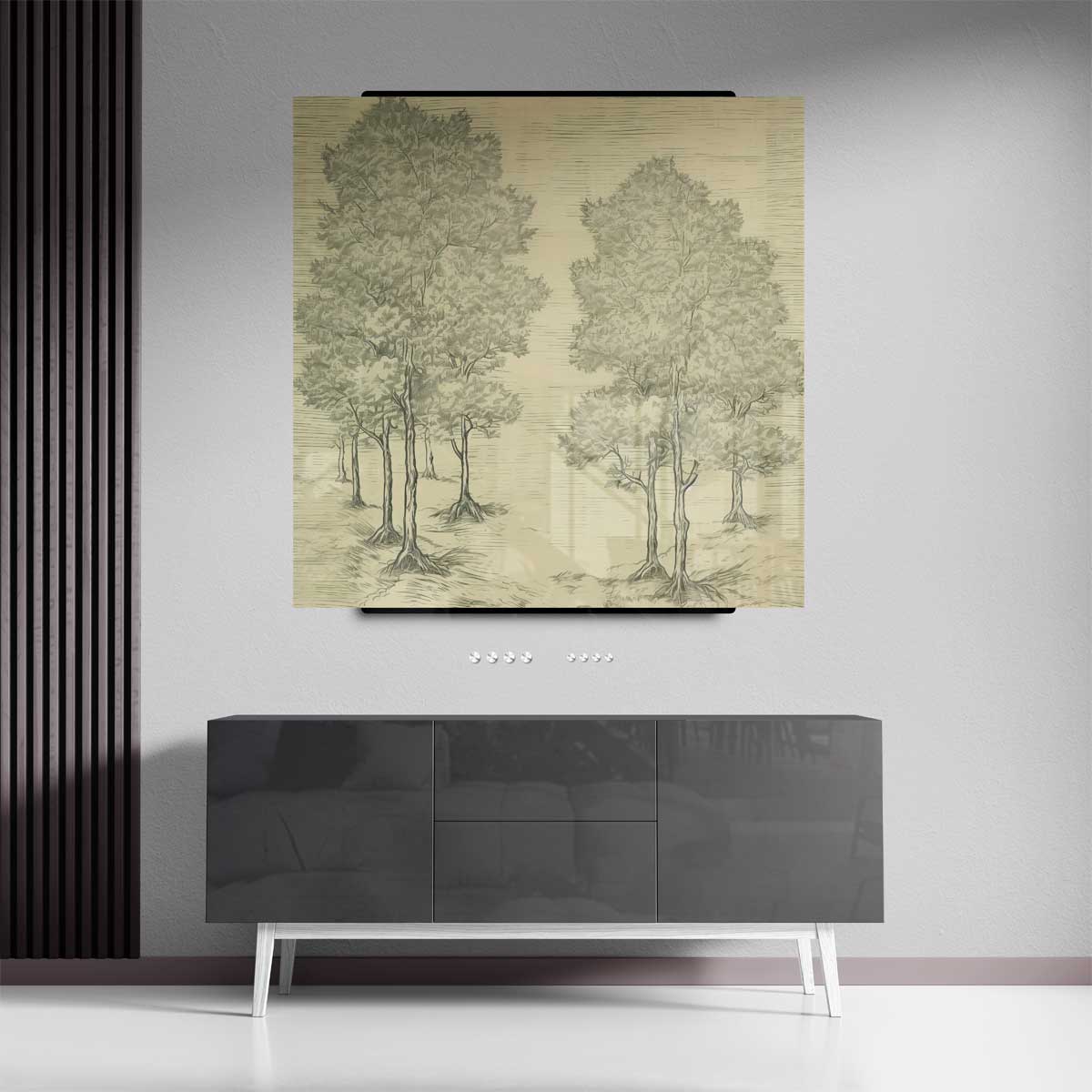 Zachte Bosimpressie Kunstwerk-canvas-dibond-plexiglas-wanddecoratie-WallArtistic