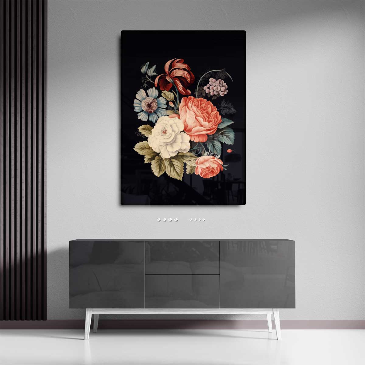 Bloemenpracht op Katoen Kunstwerk-canvas-dibond-plexiglas-wanddecoratie-WallArtistic