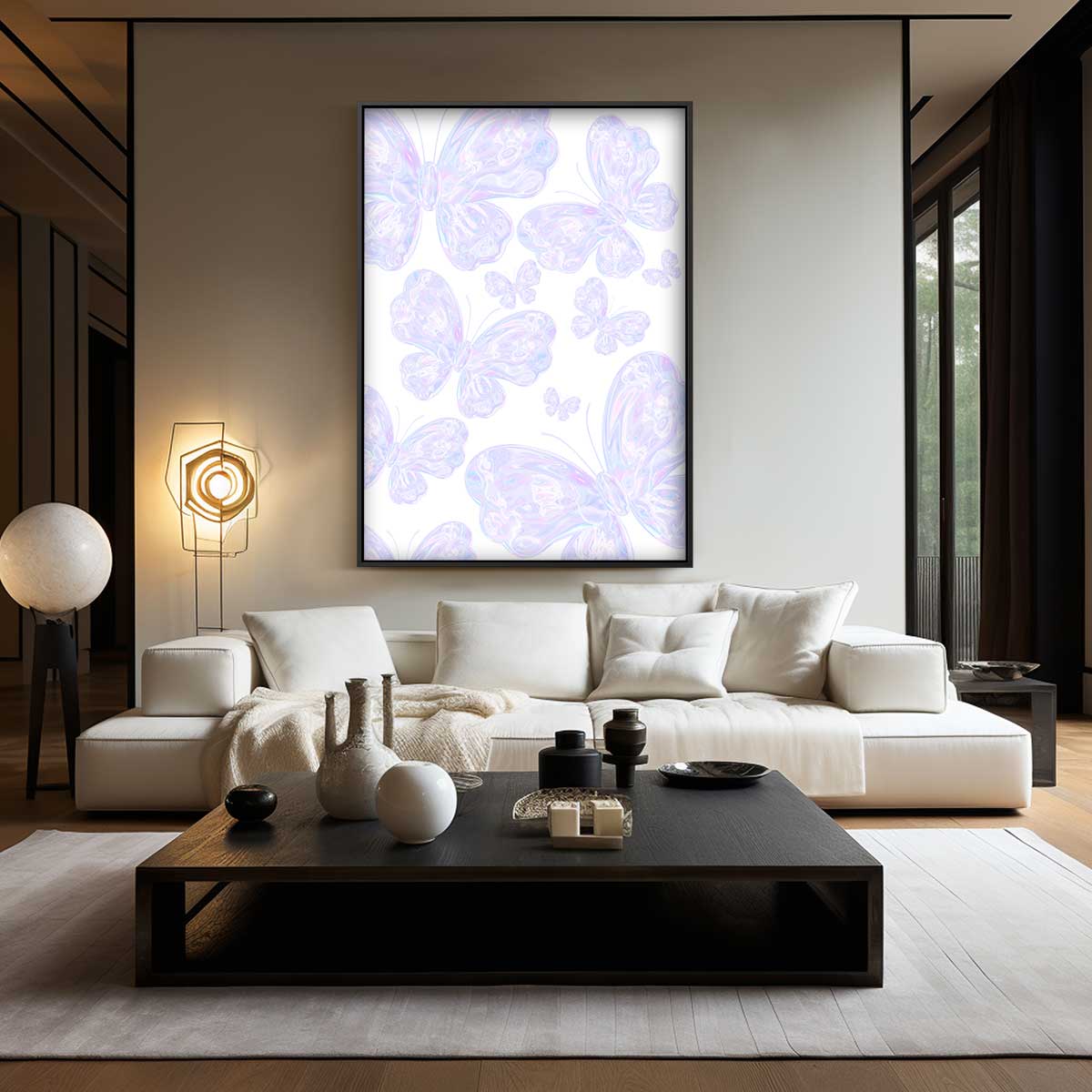 Dromerige Vlinderpracht Kunstwerk-canvas-dibond-plexiglas-wanddecoratie-WallArtistic