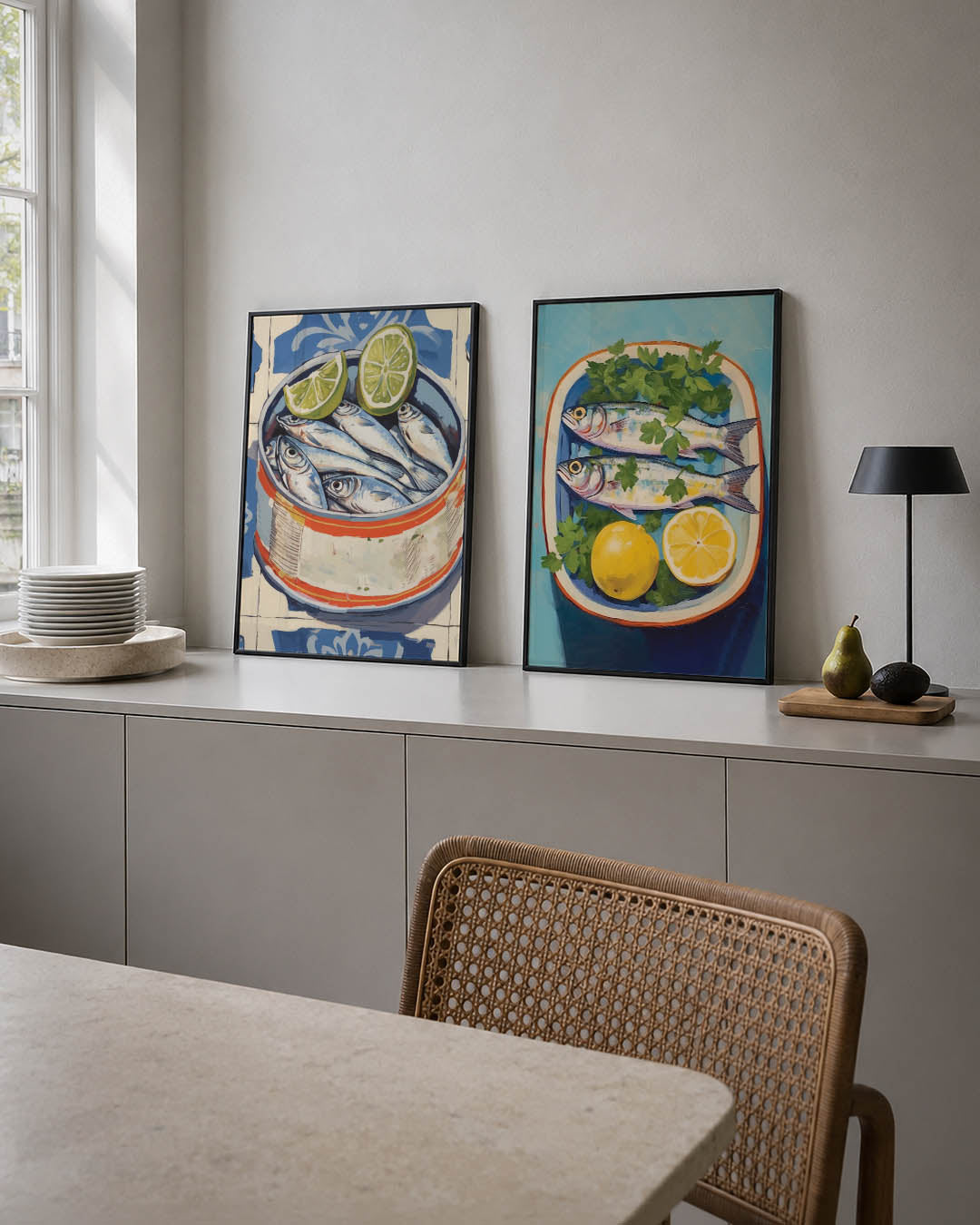 Vis en citrus Posterset