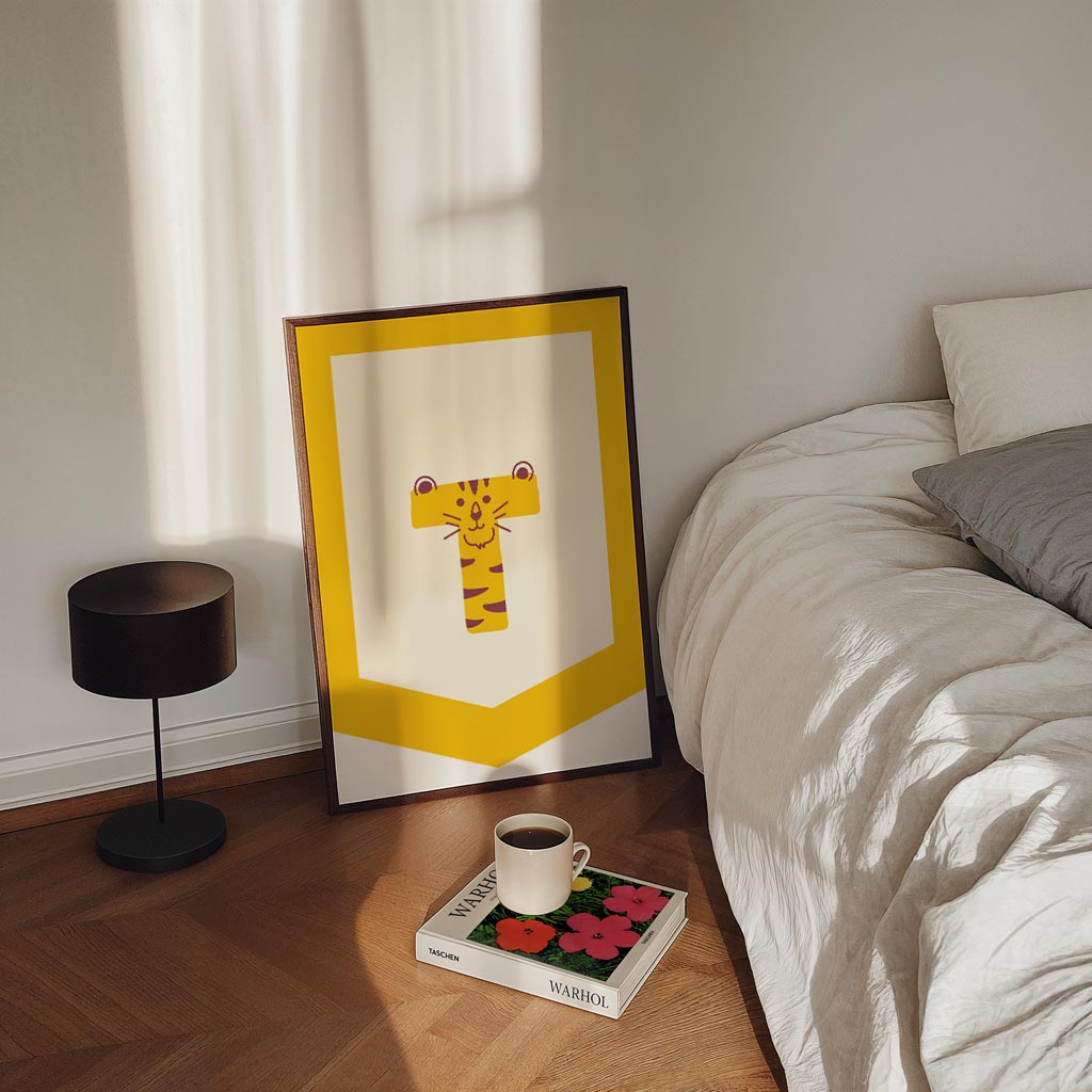 Speelse Tijger Letterposter