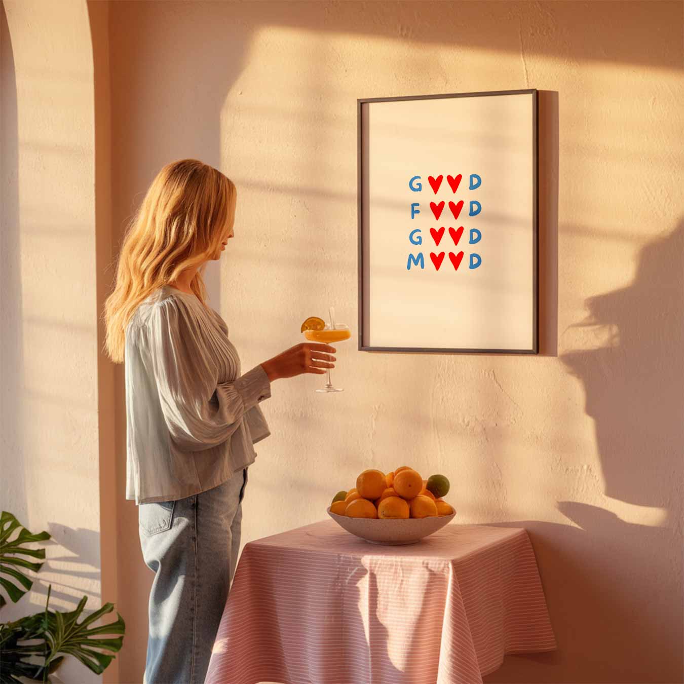 Kleurrijke Hartjes Poster