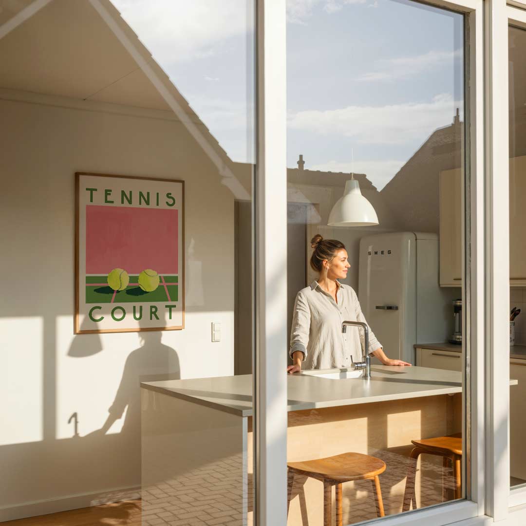 Tennis Court Kunstposter-WallArtistic