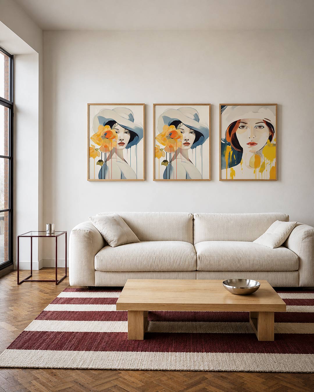 Bloem en hoed Posterset