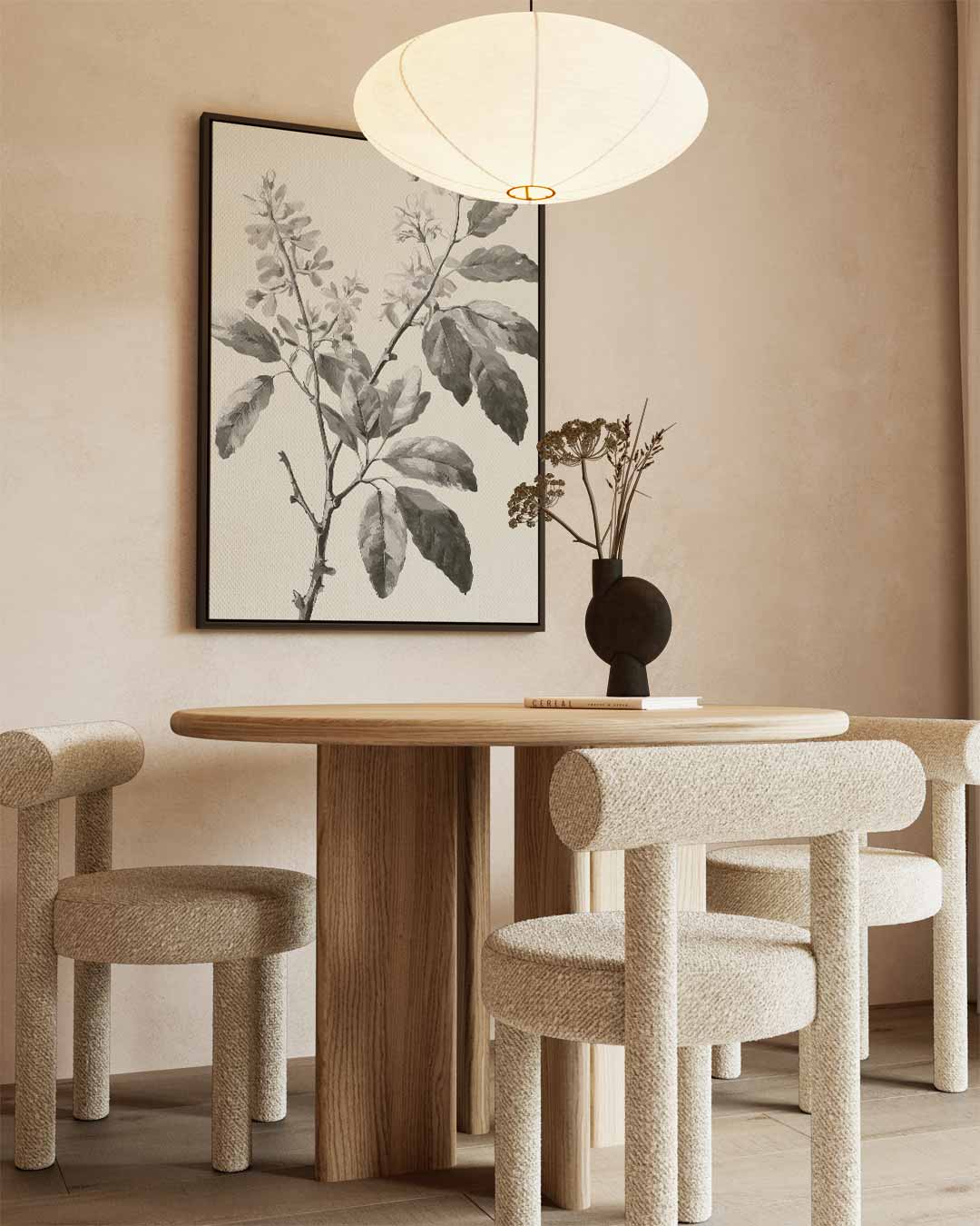 Botanische Elegantie Kunstwerk-canvas-dibond-plexiglas-wanddecoratie-WallArtistic