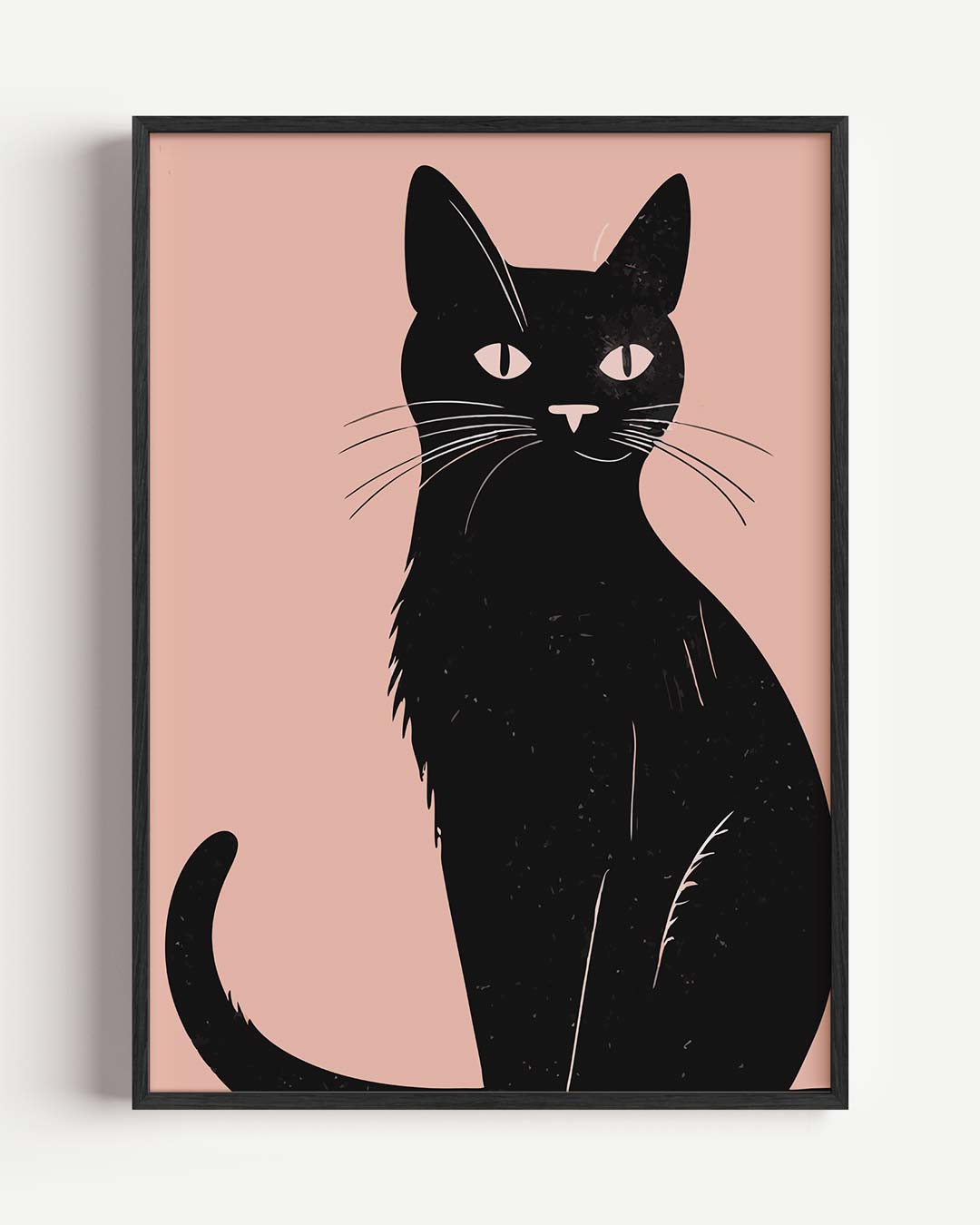 Stijlvolle Kat op Zachte Achtergrond Poster