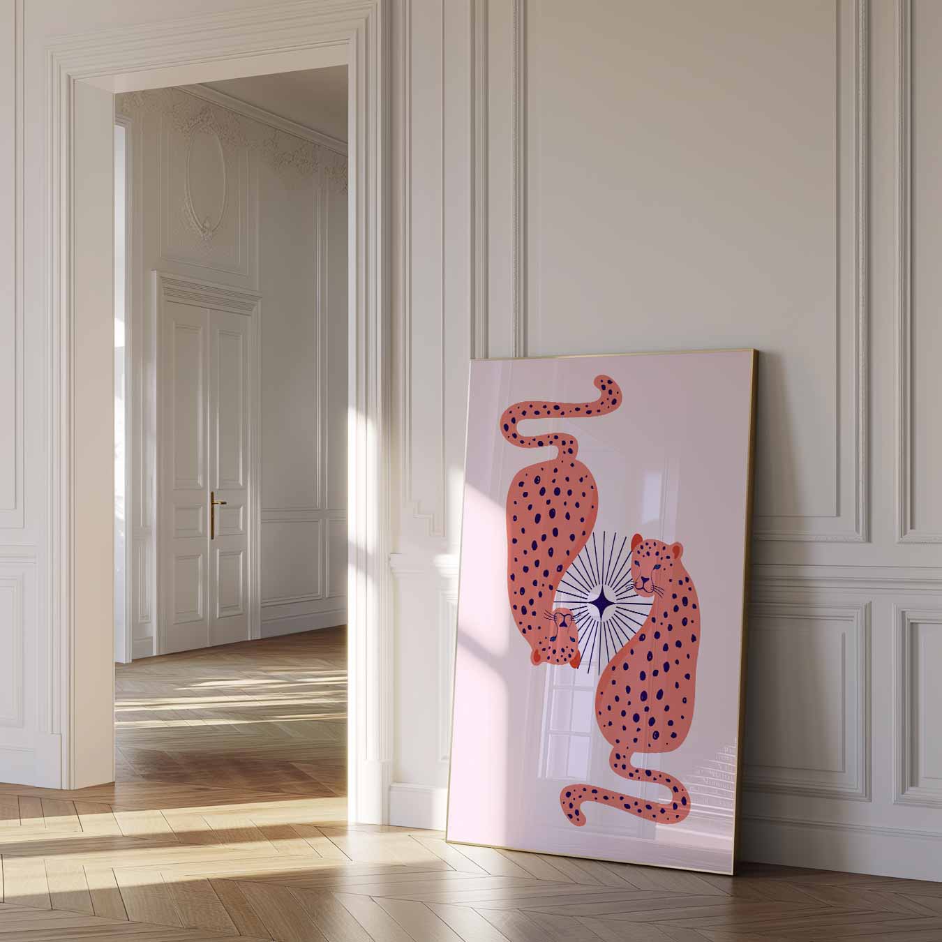 Stijlvolle Luipaard Dubbelganger Poster