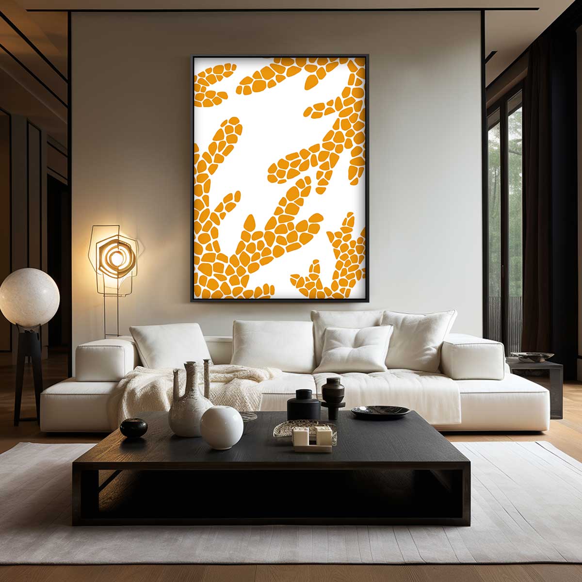 Giraffe Patronen Kunstprint Kunstwerk-canvas-dibond-plexiglas-wanddecoratie-WallArtistic
