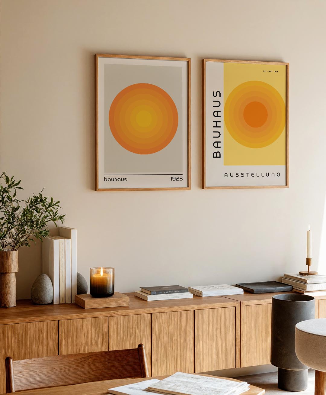 Cirkelvormige kleurvlakken Posterset