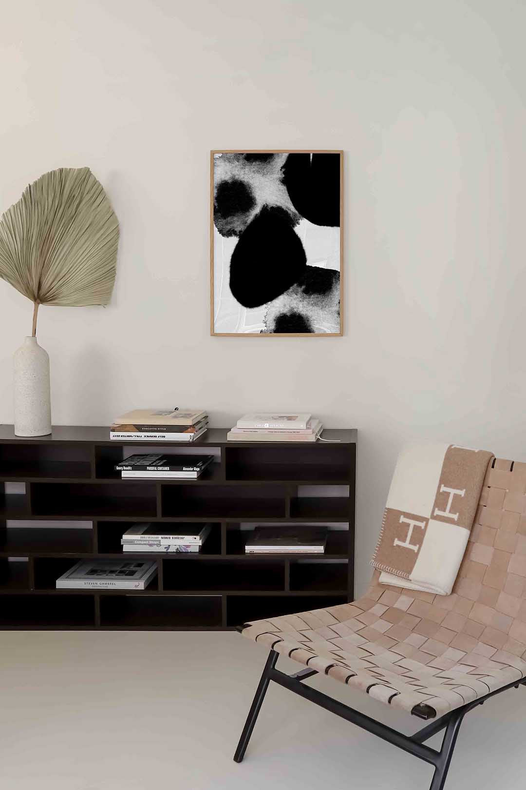 Abstracte zwarte vlekken Poster