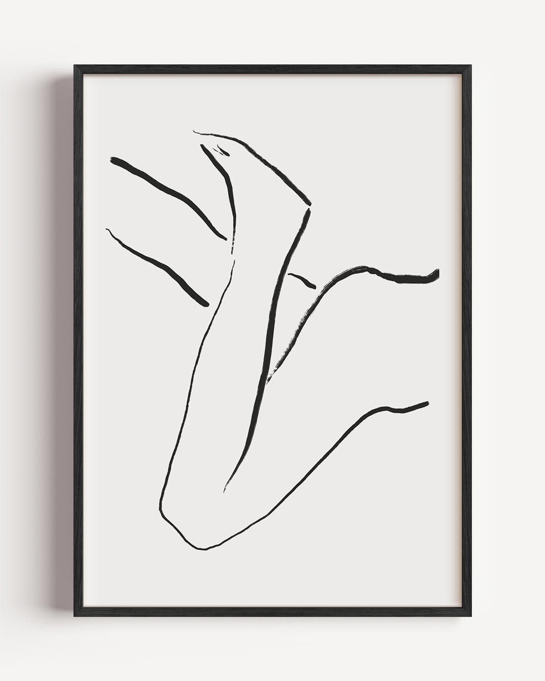 Elegante Abstracte Lijntekening Poster-WallArtistic