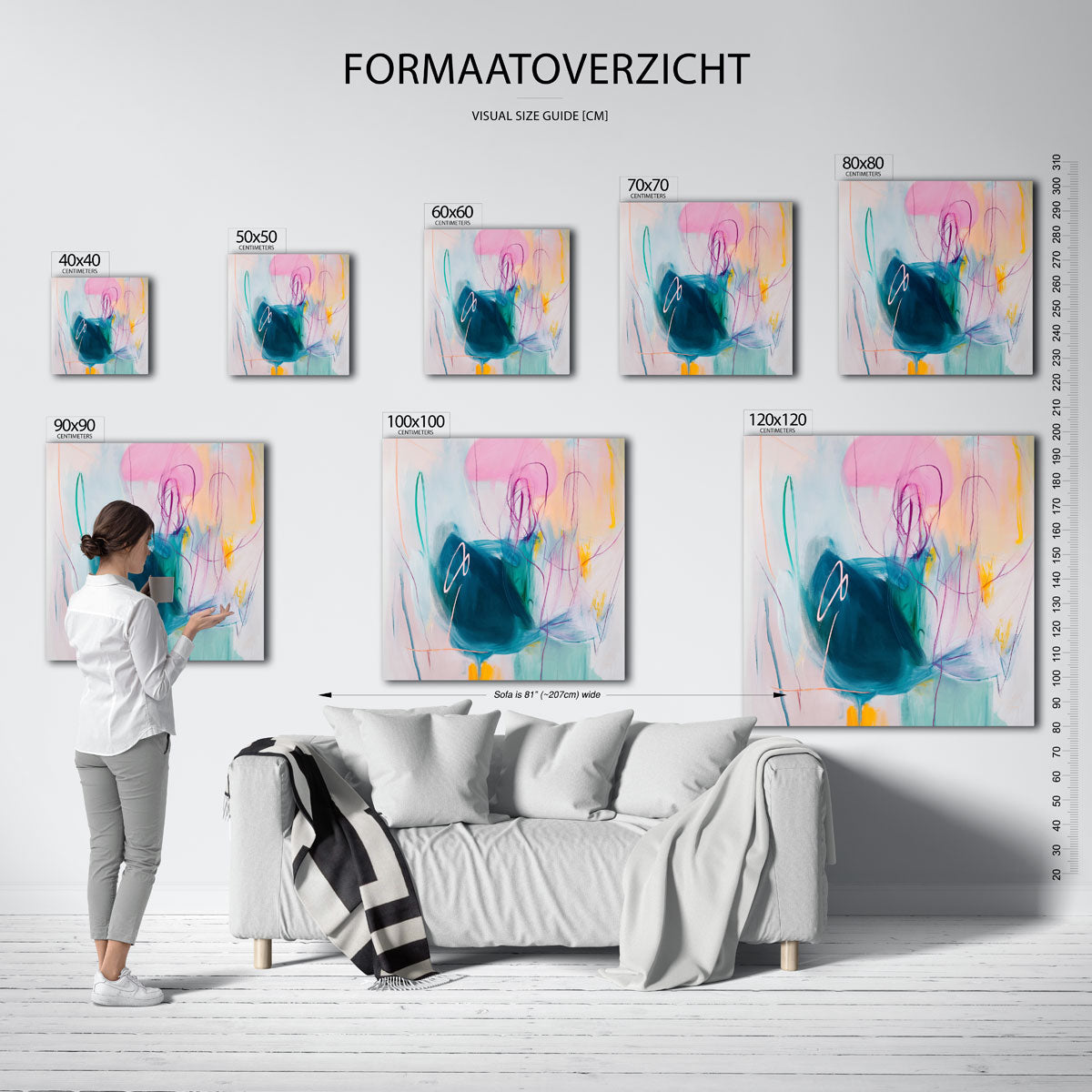 Abstracte vormen en kleuren Poster