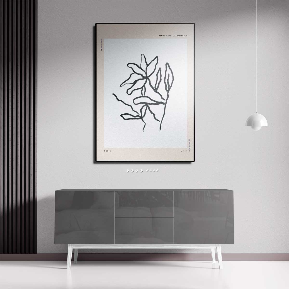 Organische Lijnen Kunstprint Kunstwerk-canvas-dibond-plexiglas-wanddecoratie-WallArtistic