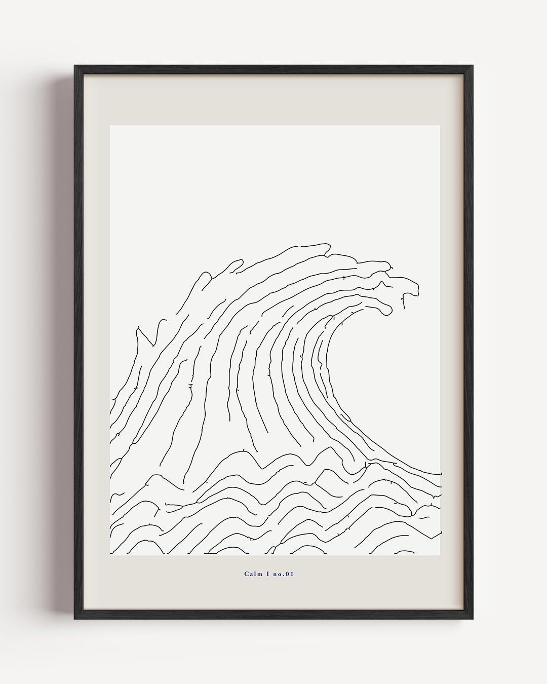 Rustige Golf Lijntekening Poster-WallArtistic