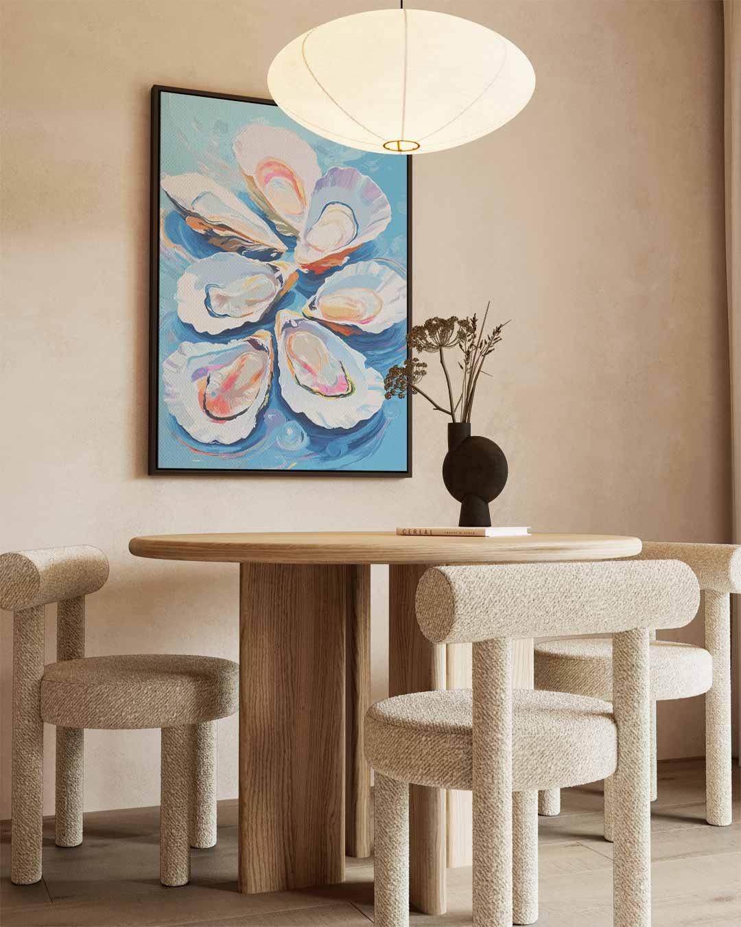 Vrolijke Oesters op Zee Kunstwerk-canvas-dibond-plexiglas-wanddecoratie-WallArtistic