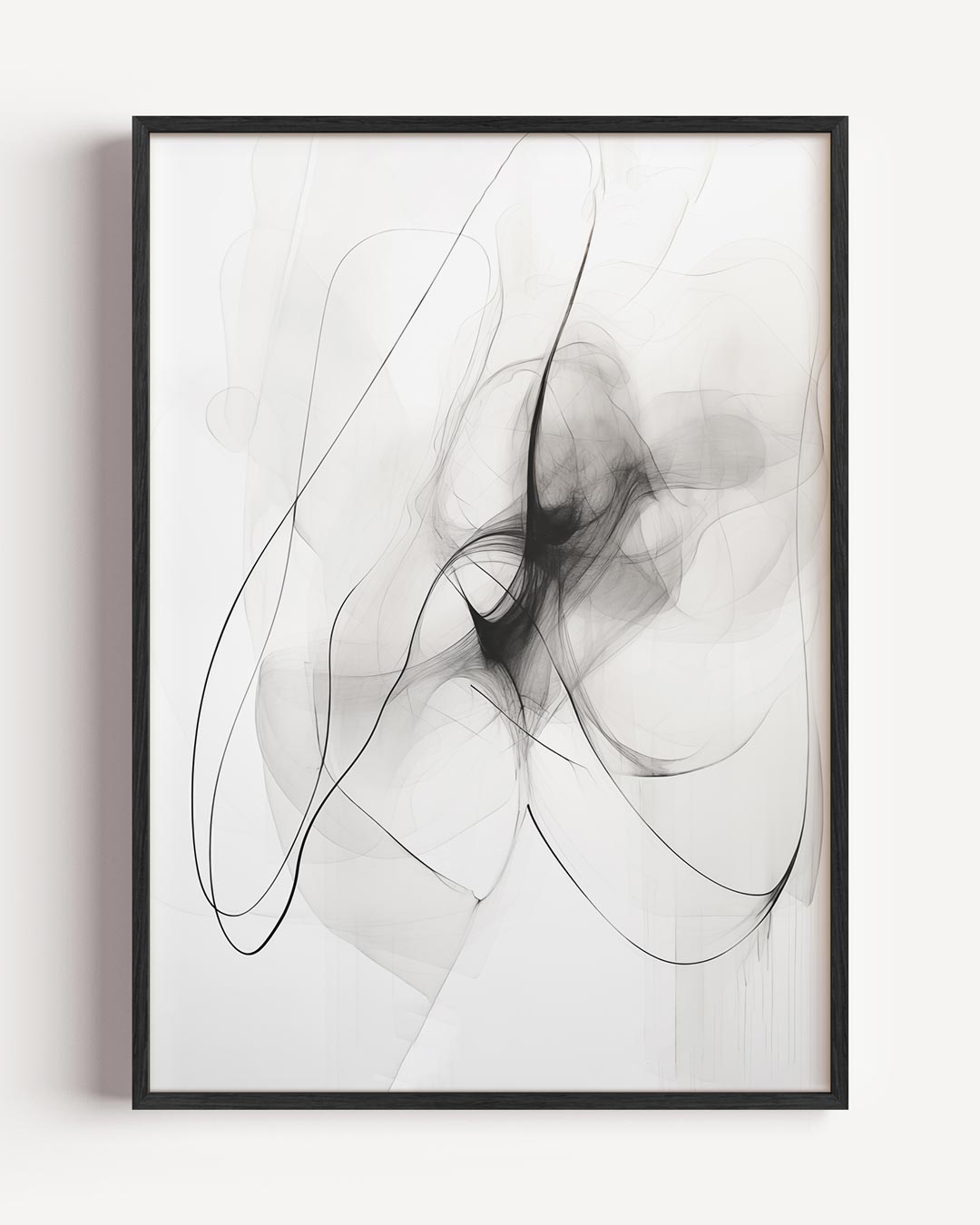 Minimalistische Zwart-Wit Abstracte Poster-WallArtistic