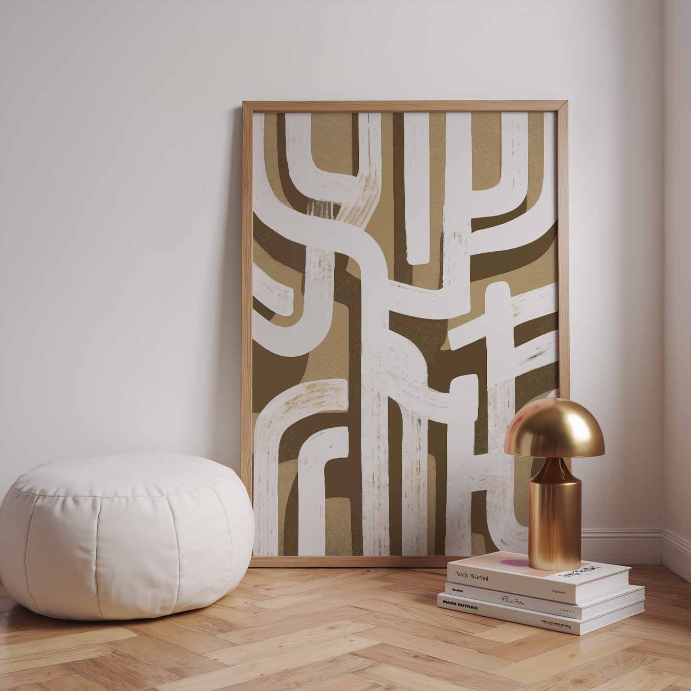 Modern Abstract Beige Poster