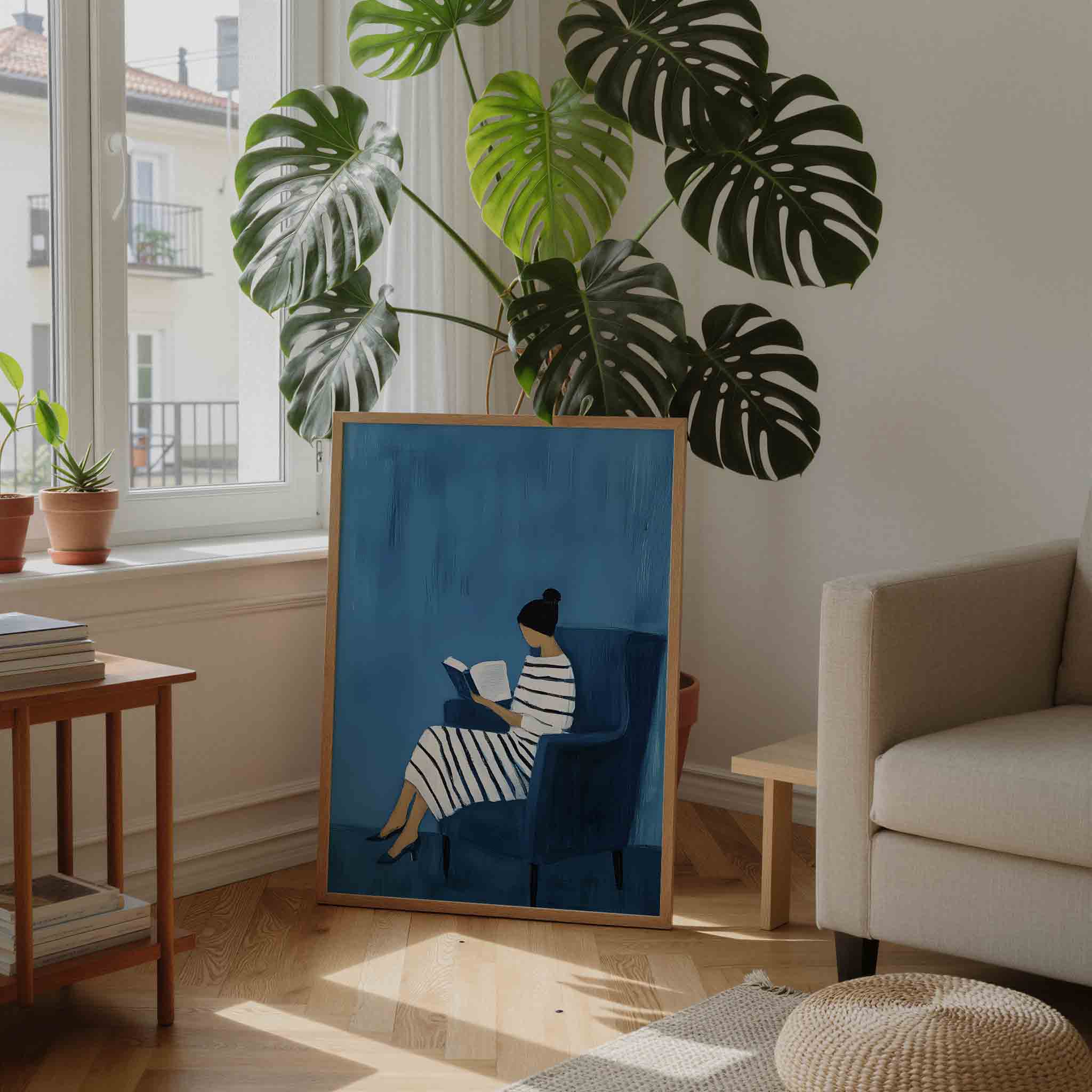 Lezende vrouw Poster