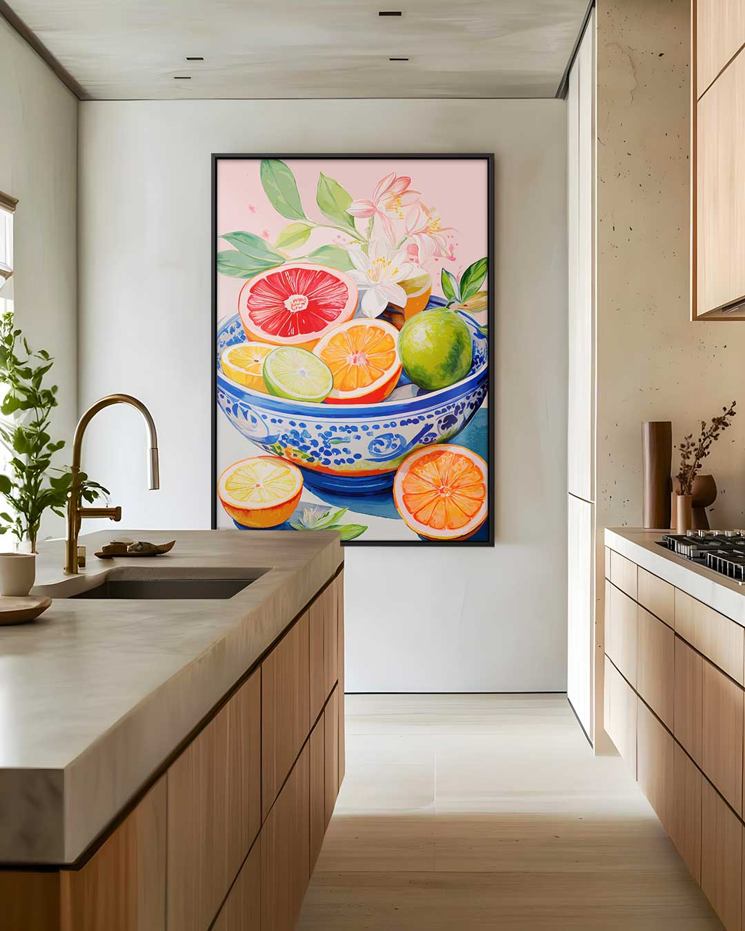 Kleurrijke Fruitige Schaal Kunstwerk-canvas-dibond-plexiglas-wanddecoratie-WallArtistic