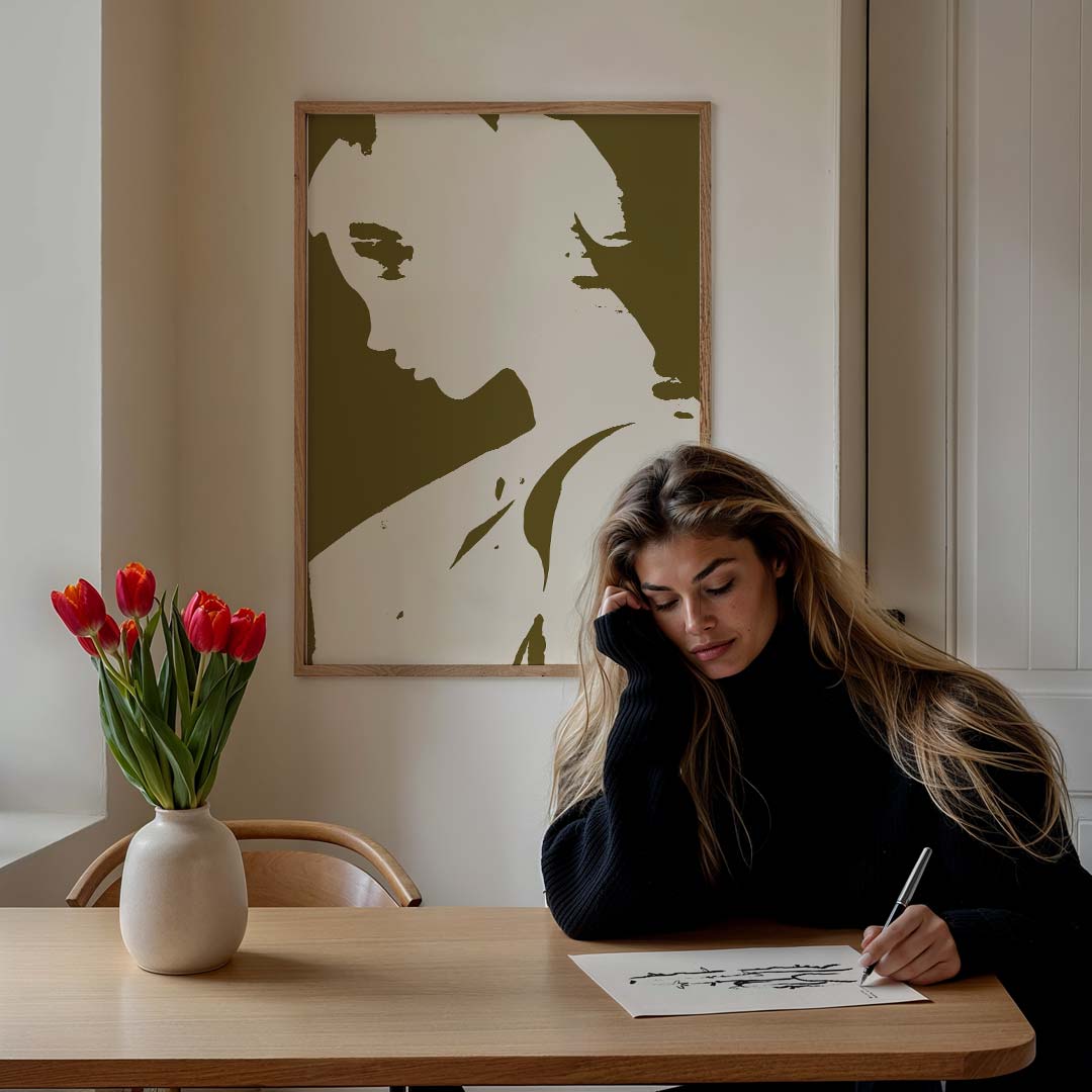 Elegant Silhouet Portret Poster-WallArtistic